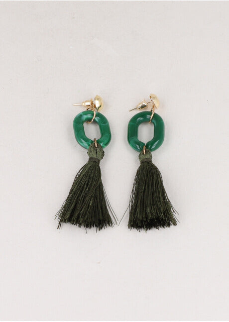 Carey Tassel earrings OLIVE