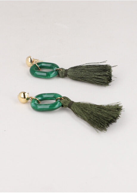 Carey Tassel earrings OLIVE