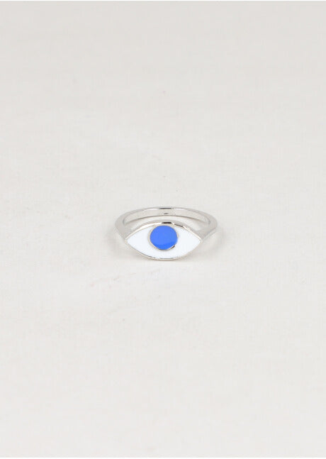 Minimalist eye ring SILVER