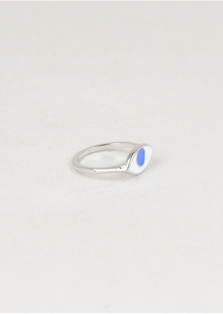 Minimalist eye ring SILVER