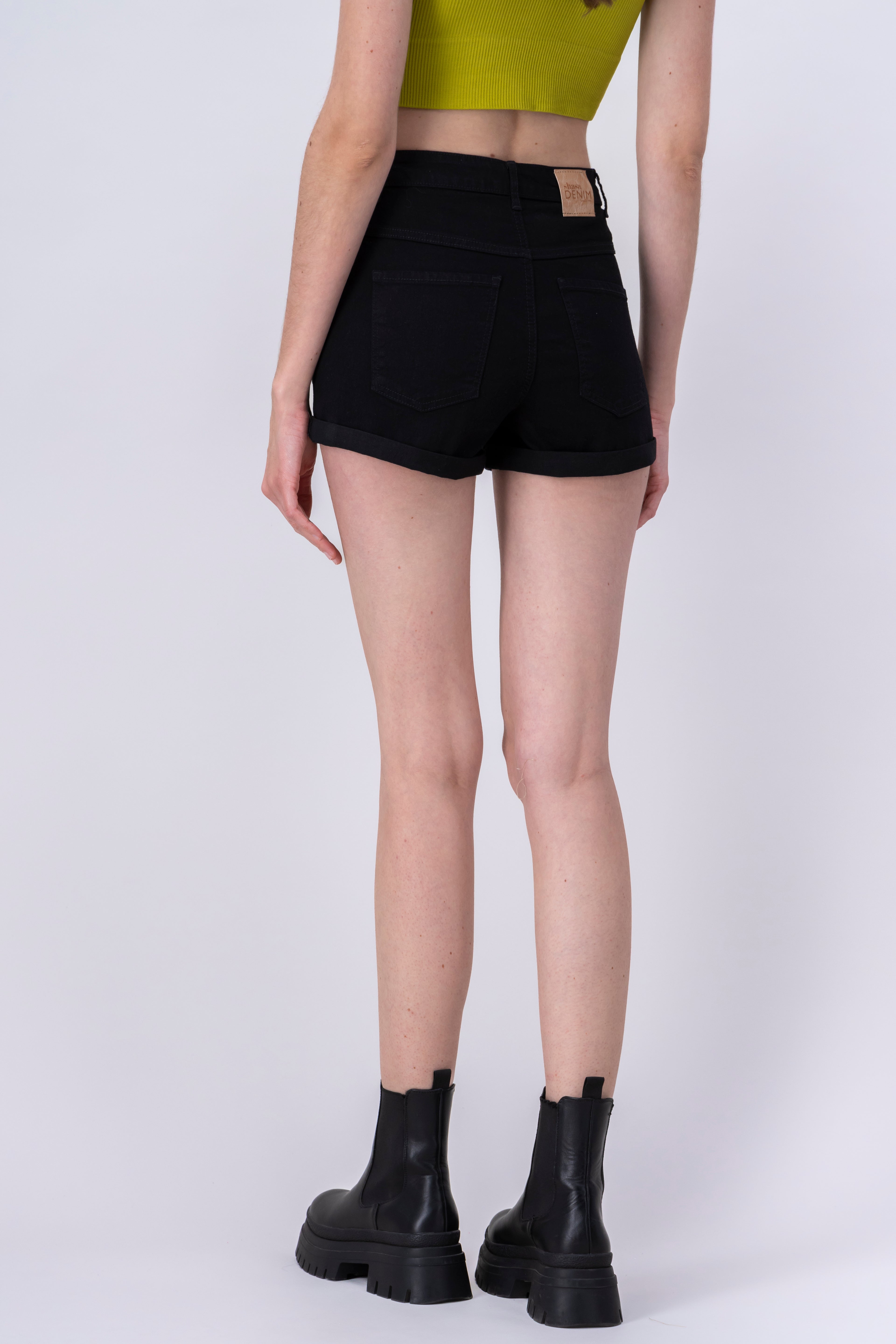 Short Denim High Hell Dima BLACK