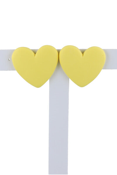 Stud Heart earrings YELLOW