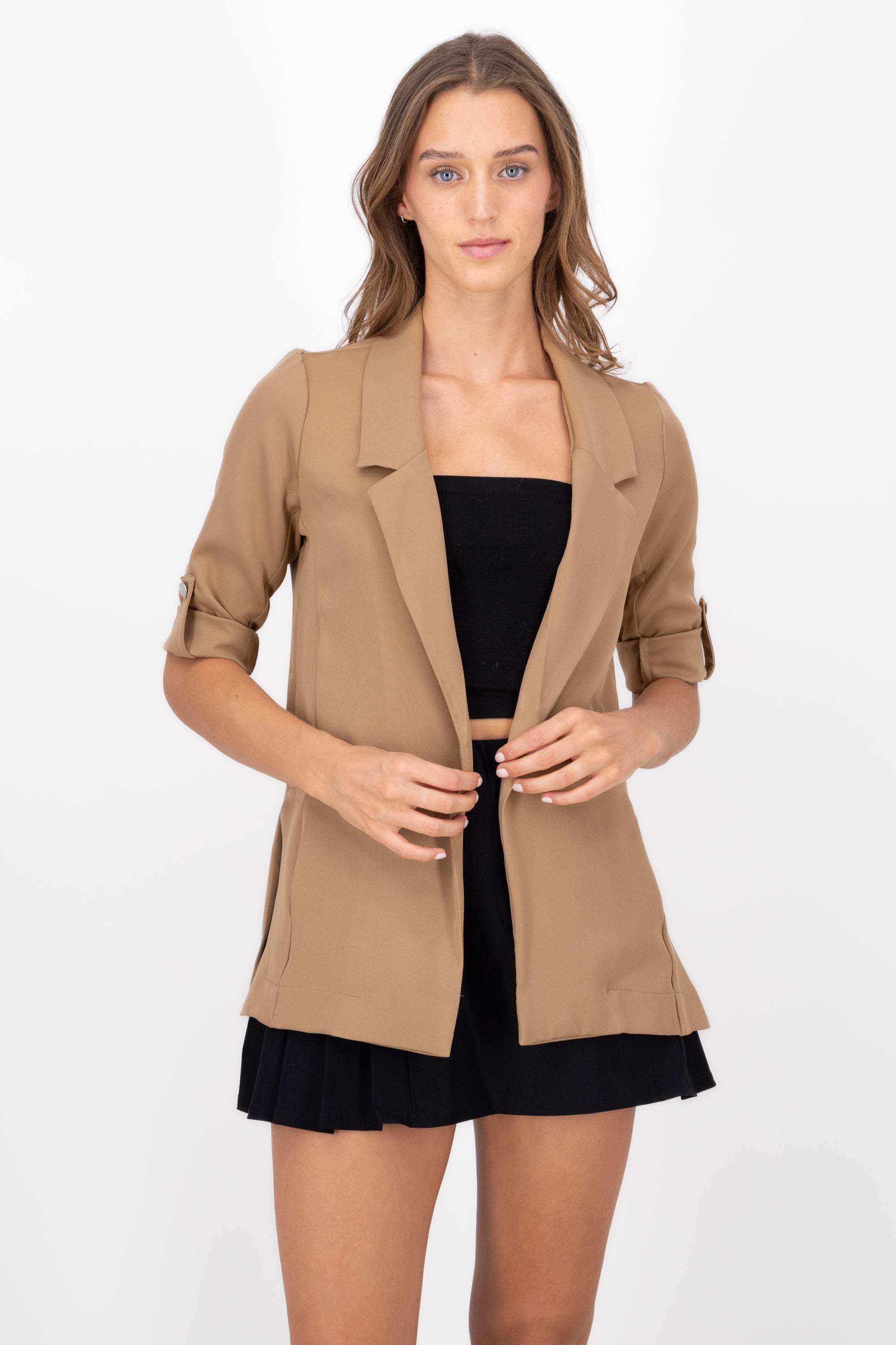 Saco Liso Manga Elevadores KHAKI