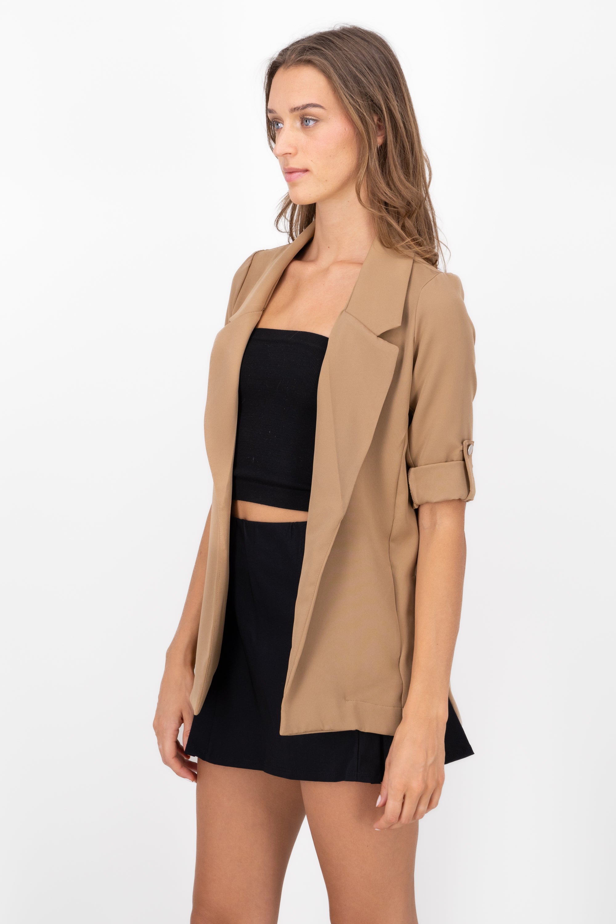 Saco Liso Manga Elevadores KHAKI