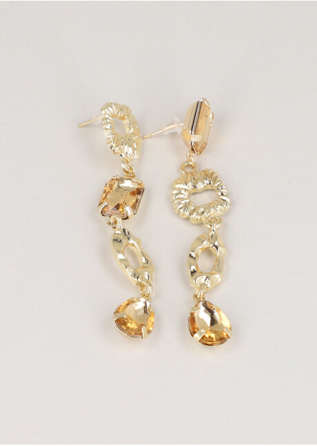 Aretes Largos Brillos ORO