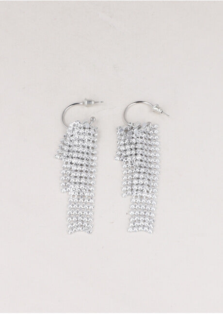 Aretes Tela Mesh PLATA