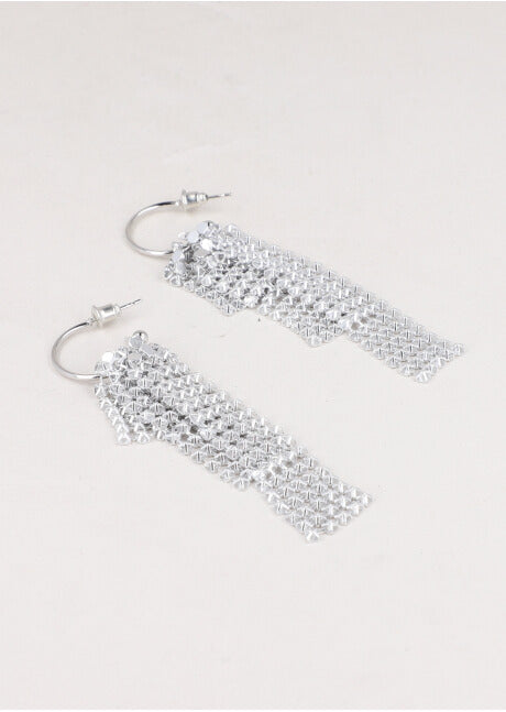 Aretes Tela Mesh PLATA