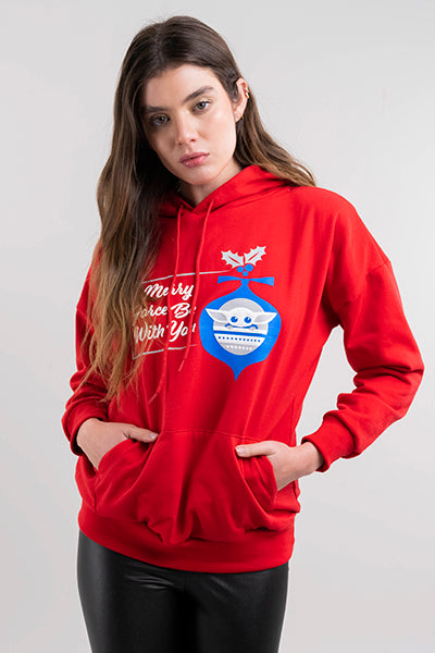 Hoodie stamped sphere grog RED