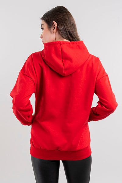 Hoodie stamped sphere grog RED