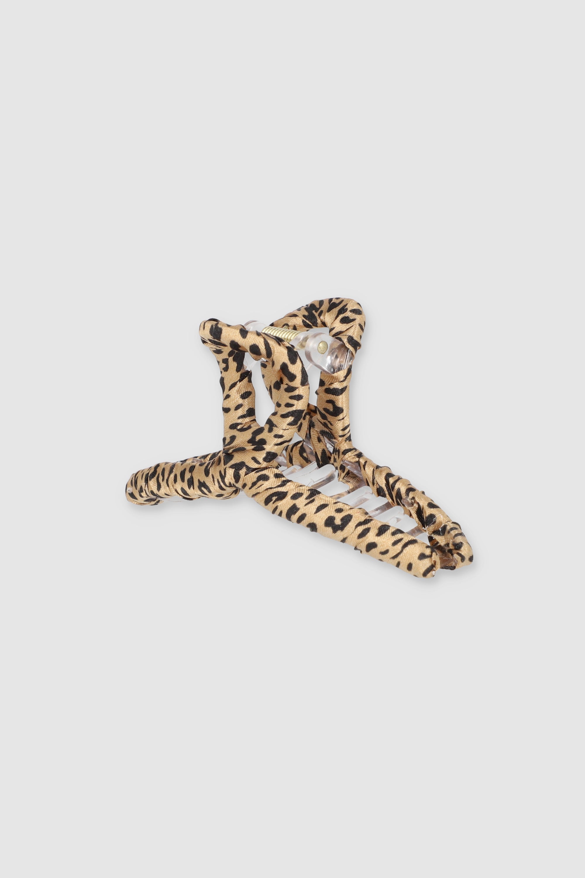 Animal Print curved clamp COFFEE