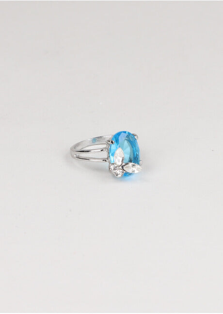 Anillo mariposa cristal AZUL