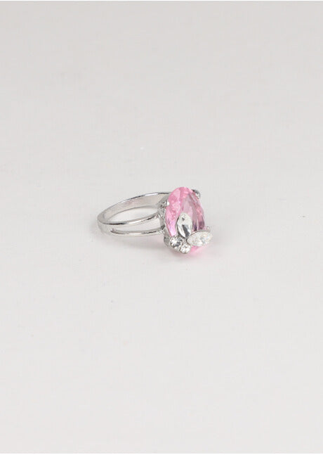 Anillo mariposa cristal ROSA