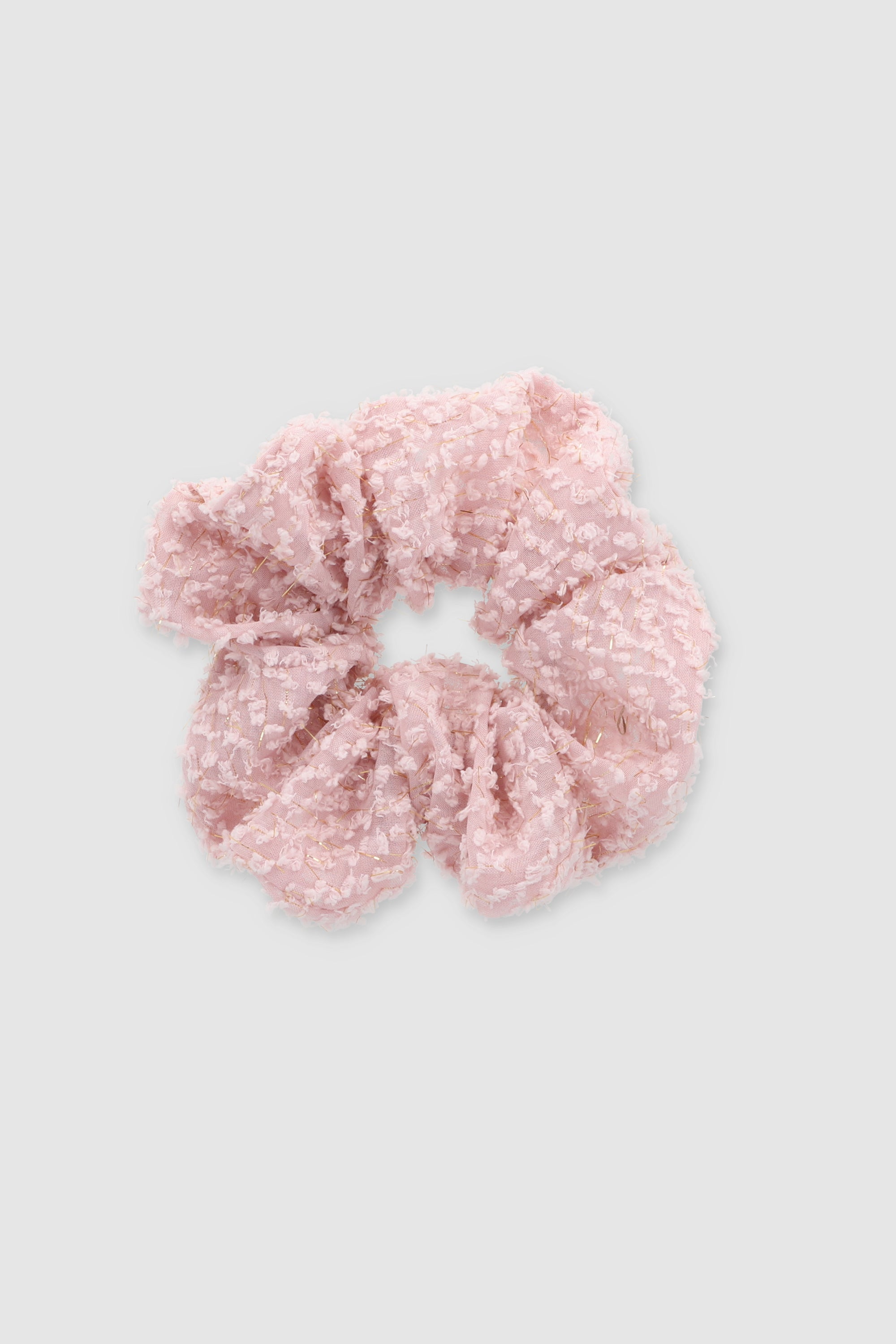 Scrunchie Textura Lurex PALO DE ROSA