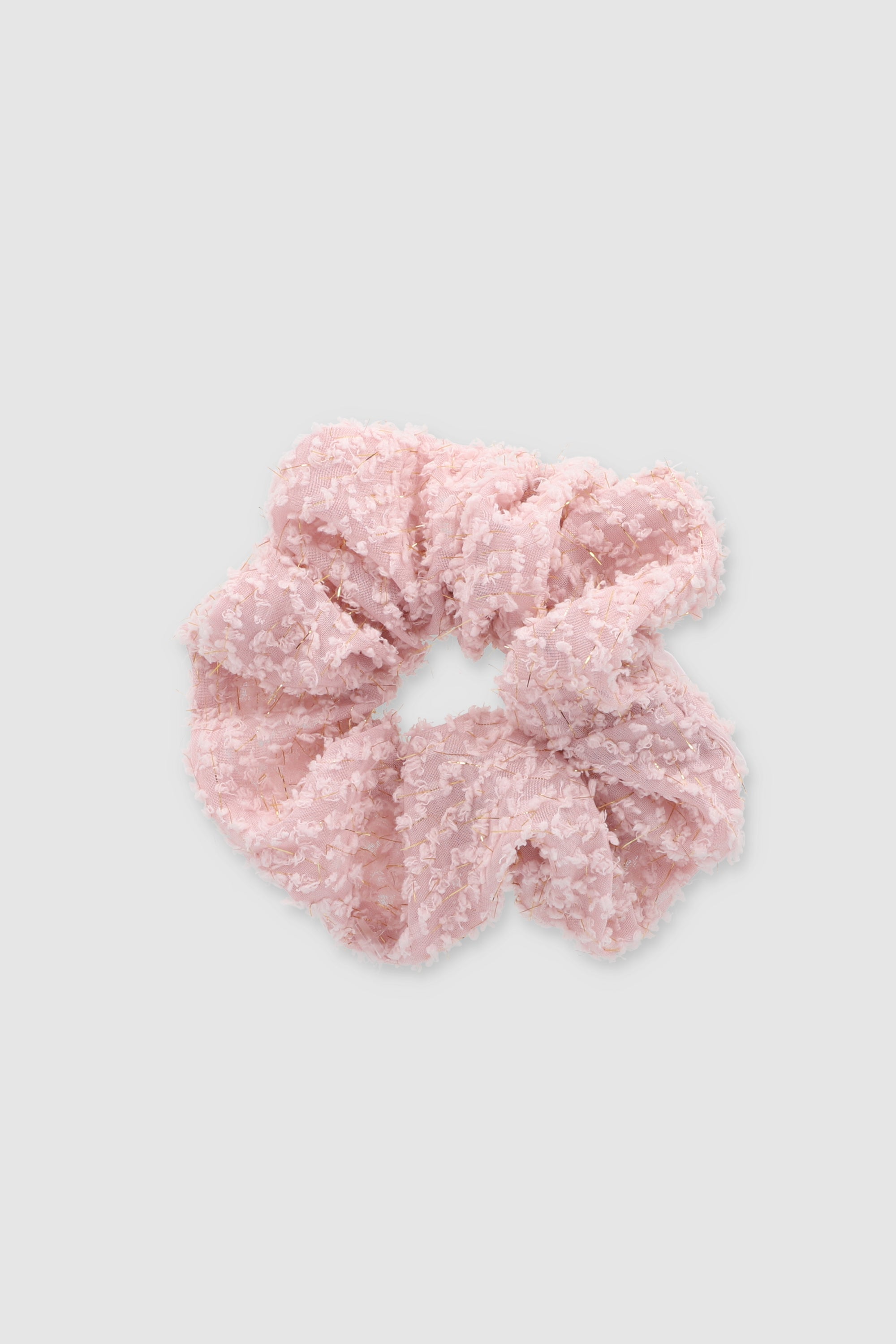 Scrunchie Textura Lurex PALO DE ROSA