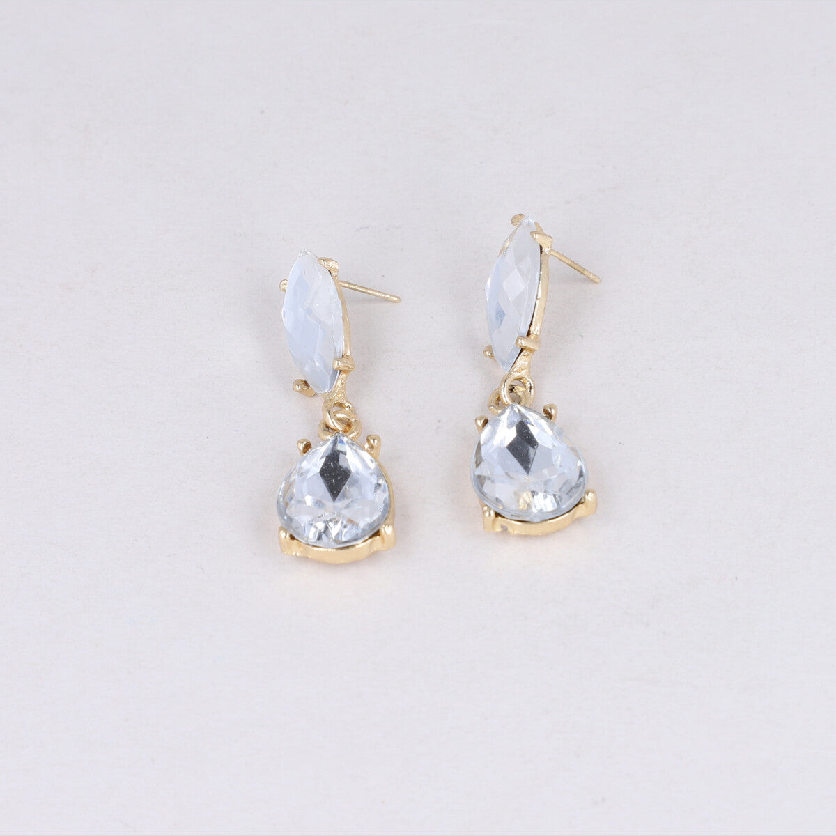 Aretes Cristal Ovalo TRANSPARENTE