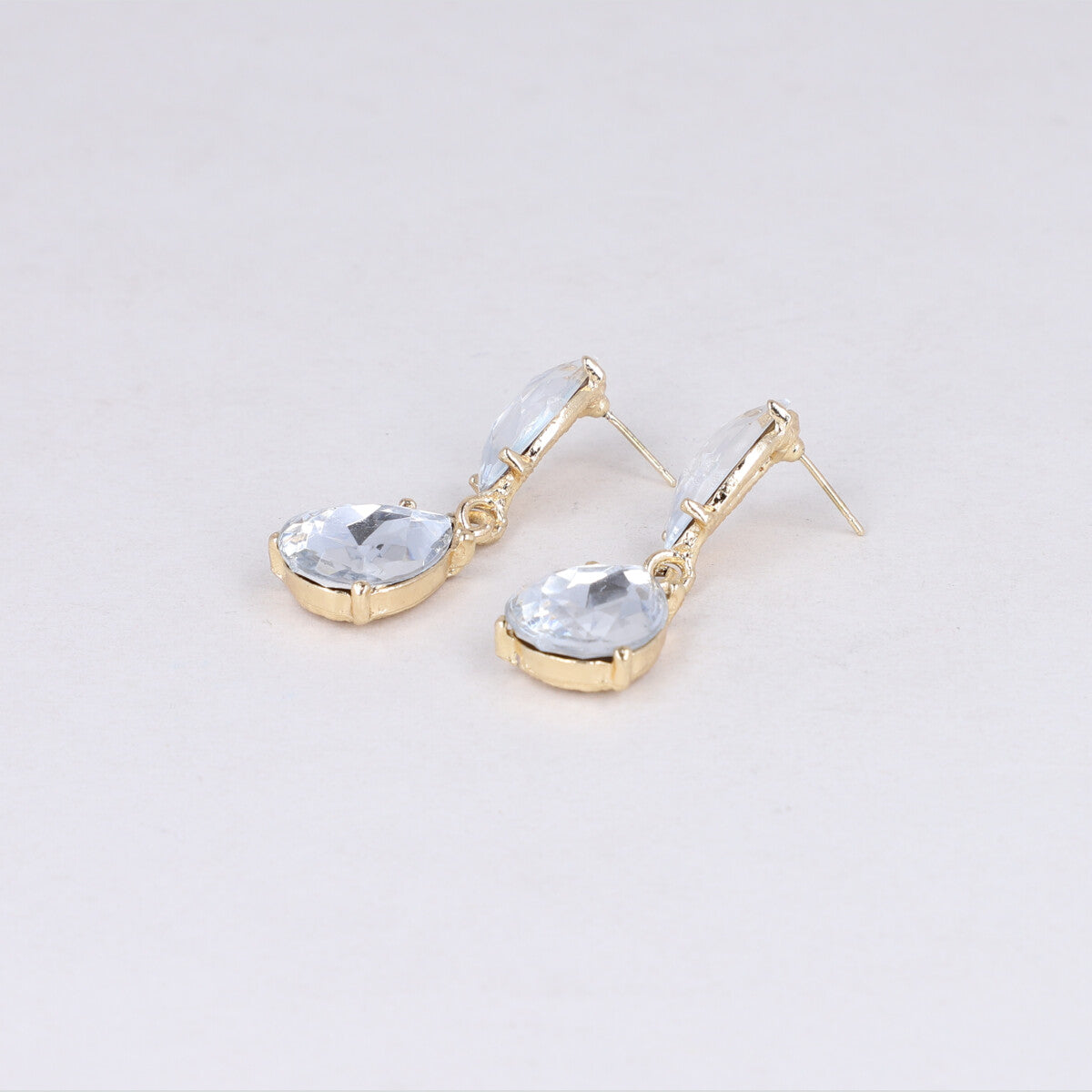 Aretes Cristal Ovalo TRANSPARENTE