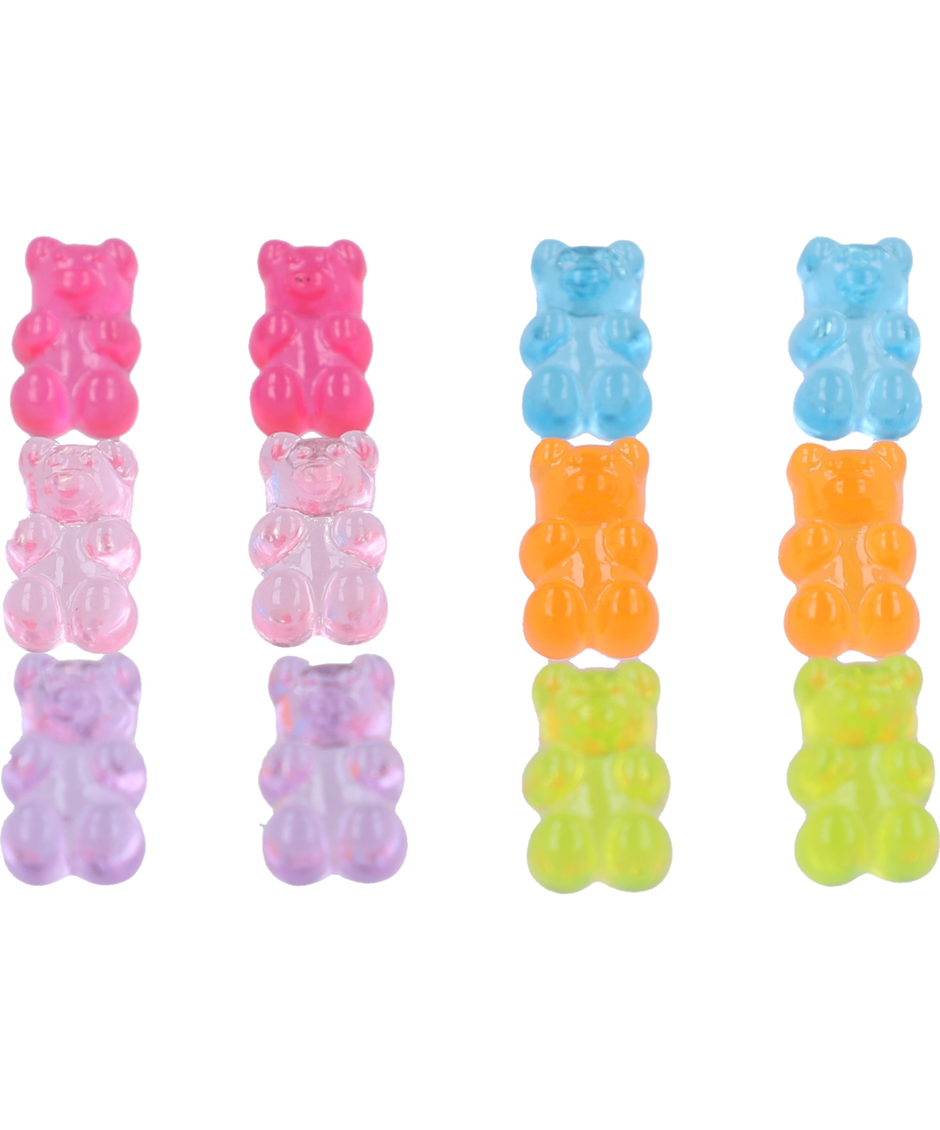 SET 6 Pares Osito Gummy earrings MULTICOLORED