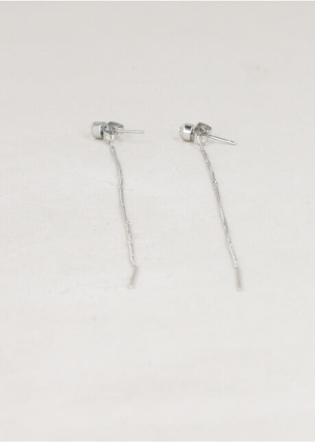 Aretes Brillos Largos PLATA