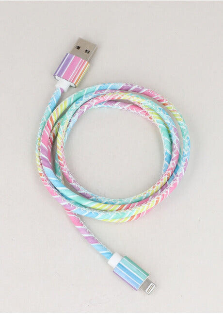 Cable cargador arcoiris MULTICOLOR