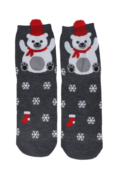 CALCETA FABRIC CHRISTMAS CHARACTER GREY