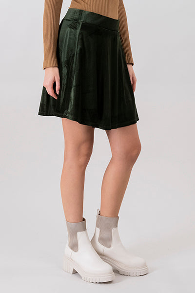 Mini Velvet Lisa Skirt Waist Media Green bottle