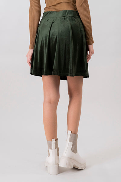 Mini Velvet Lisa Skirt Waist Media Green bottle