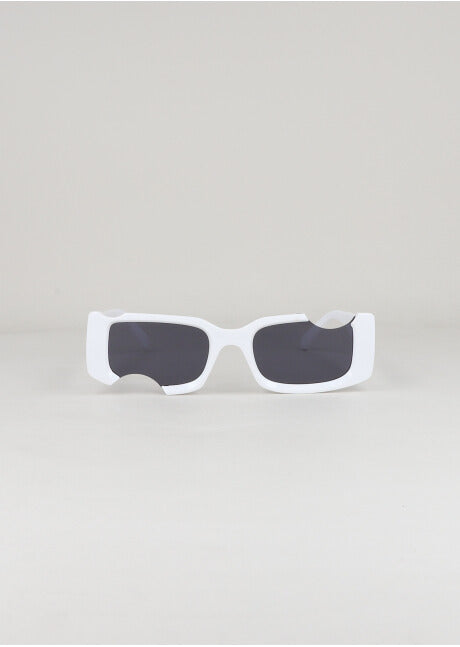 CUT OUT Rectangular Lenses WHITE