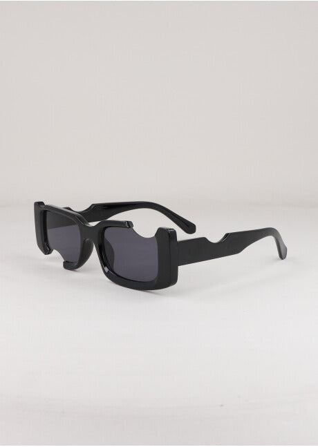 CUT OUT Rectangular Lenses BLACK