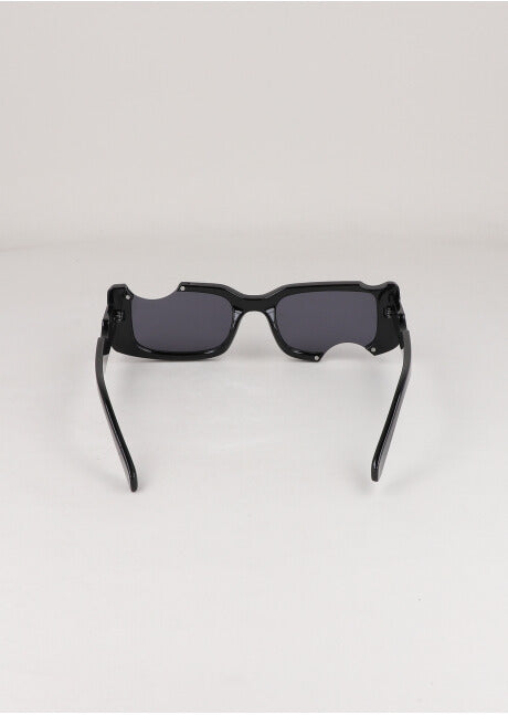 CUT OUT Rectangular Lenses BLACK