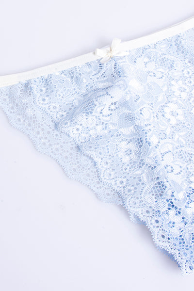 Bikini lace bies strips Sky blue