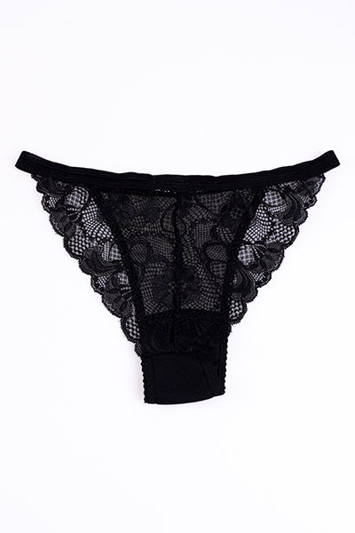 Bikini mesh lace BLACK