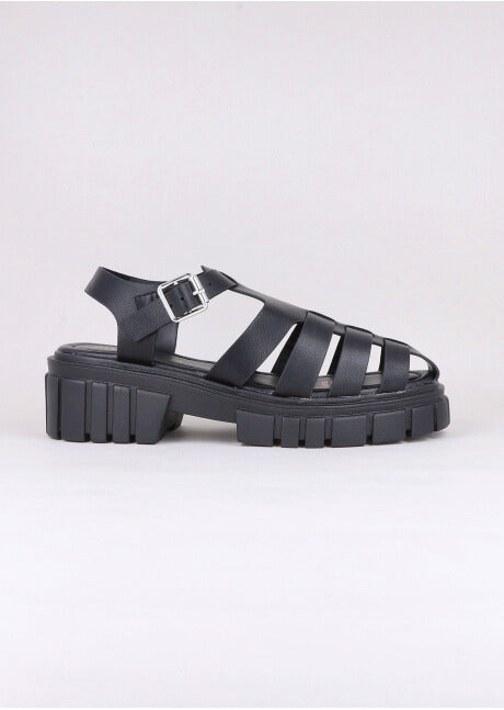 Cangreja Sandals Platform BLACK