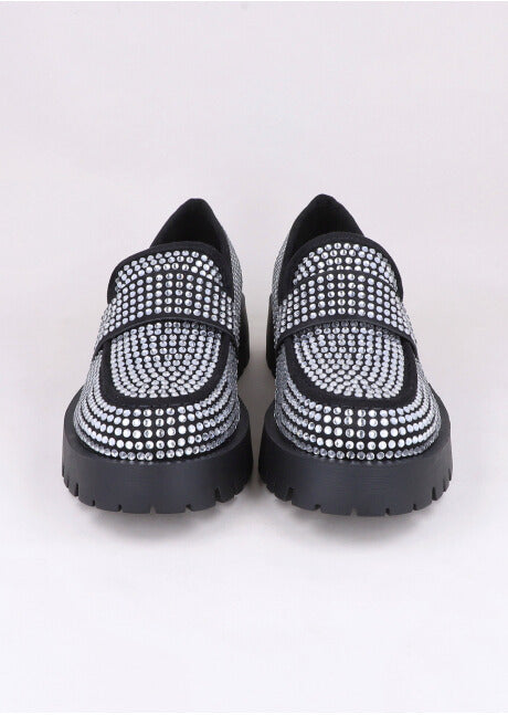 Loafers Aplicaciones Brillos NEGRO