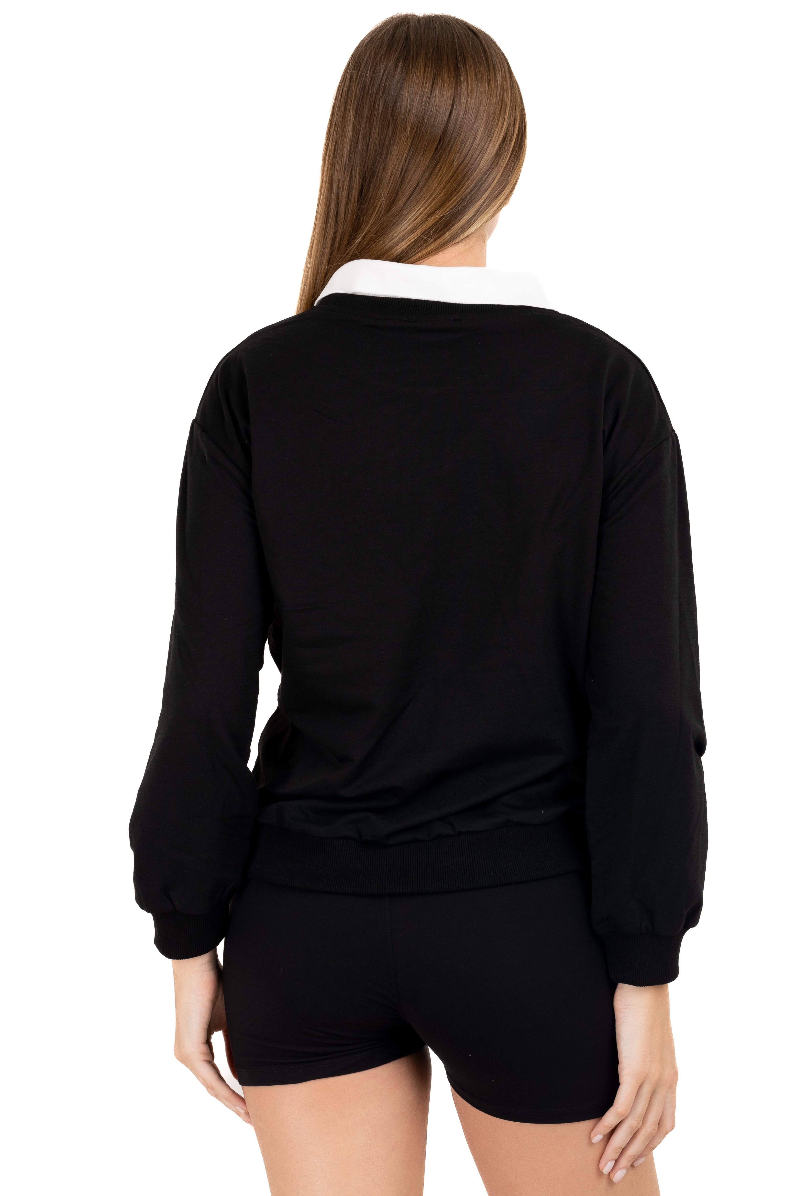 Sudadera cuello polo New Jersey NEGRO