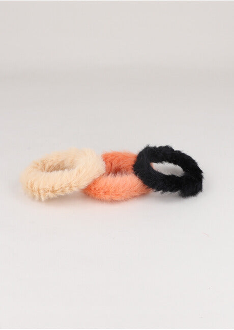 Set 3 Scrunchie Peluche NARANJA
