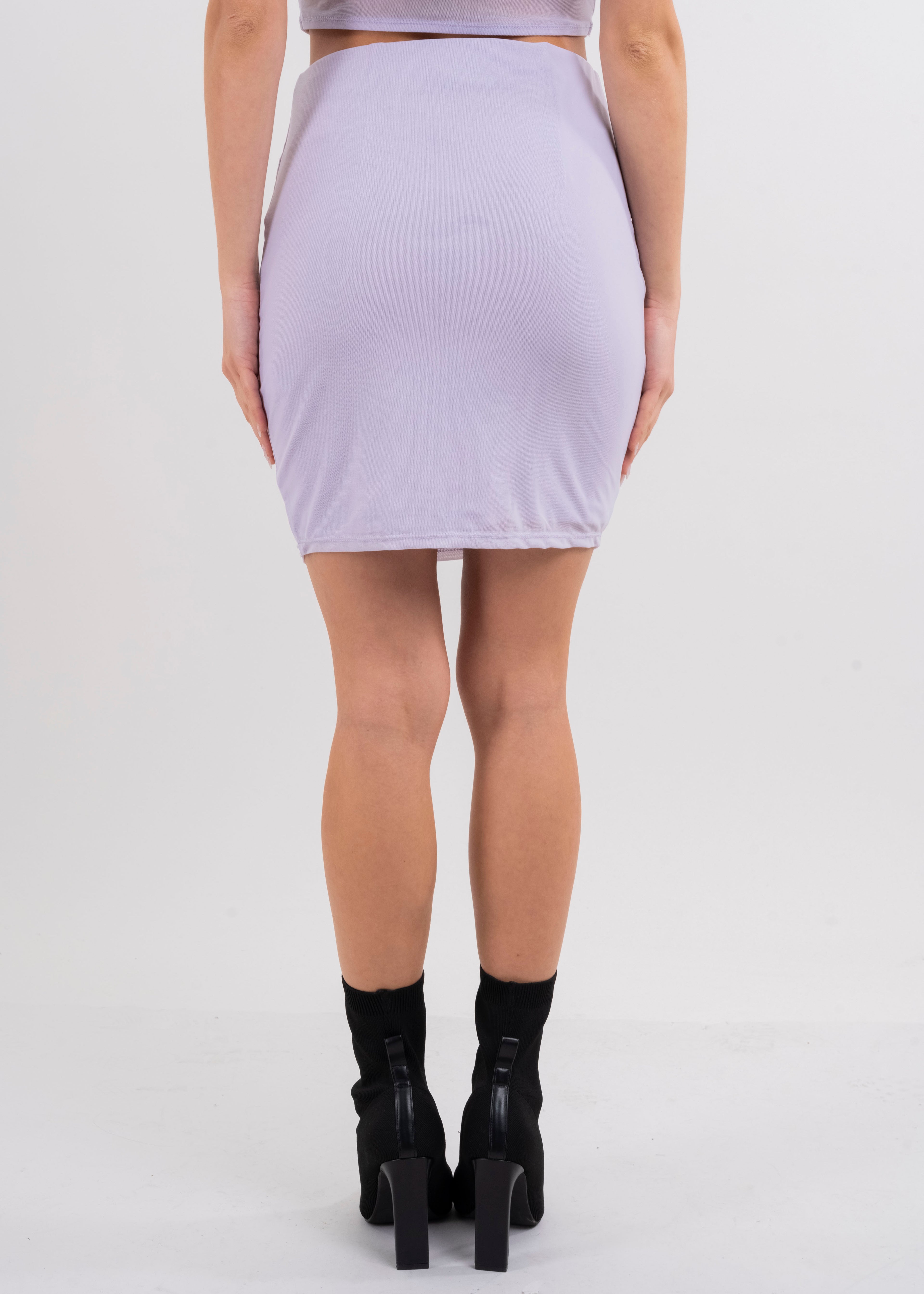 Mini mesh skirt shine LILAC