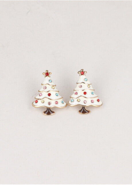 Christmas Tree Studs MULTICOLORED