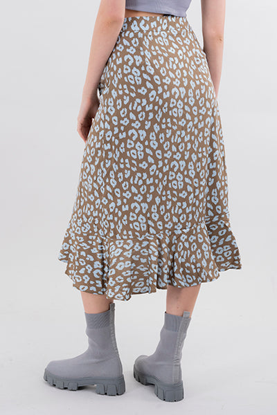 Midi Olan Animal print skirt CAFE COMBO