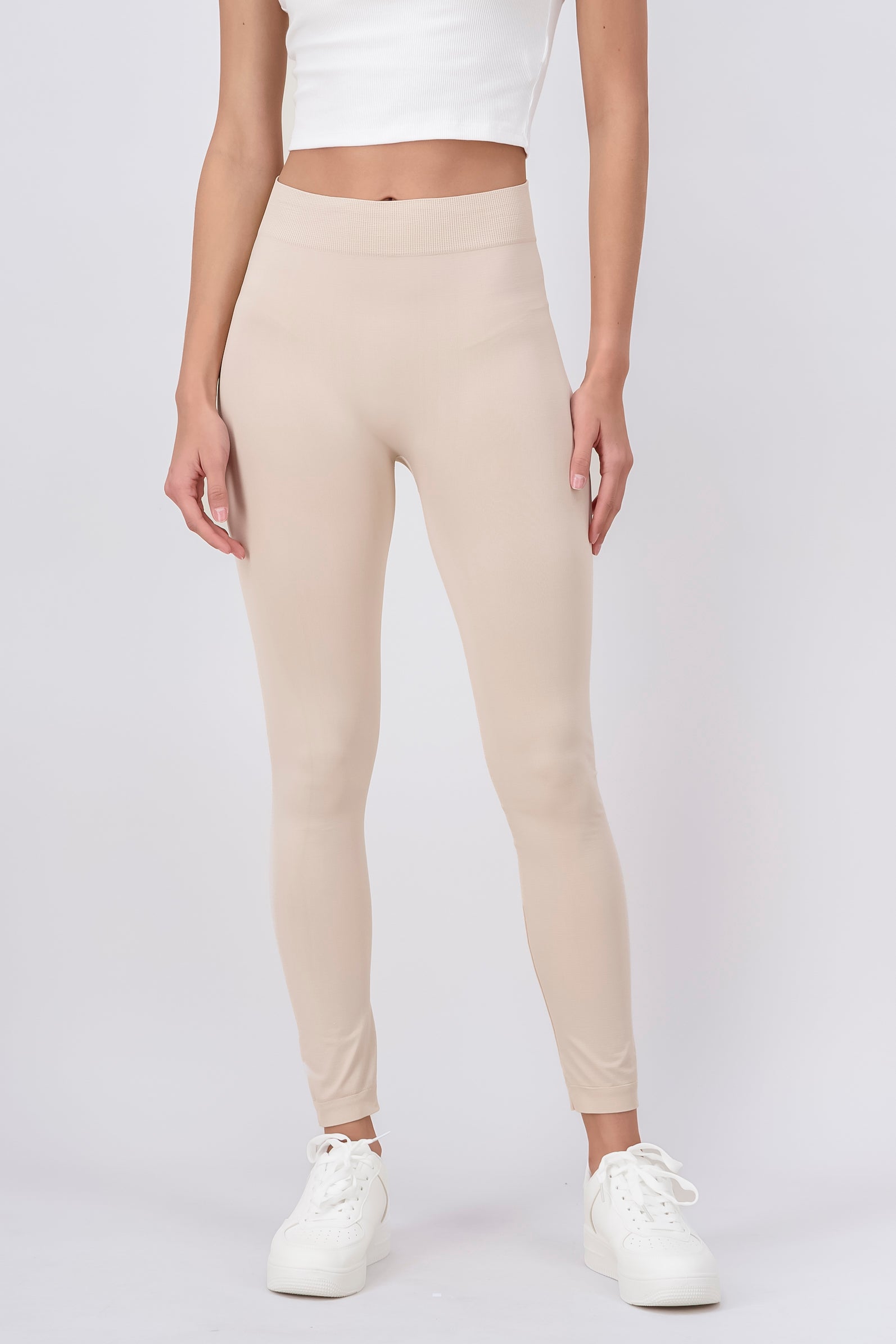 Leggings Seamless Cintura Media NUDE