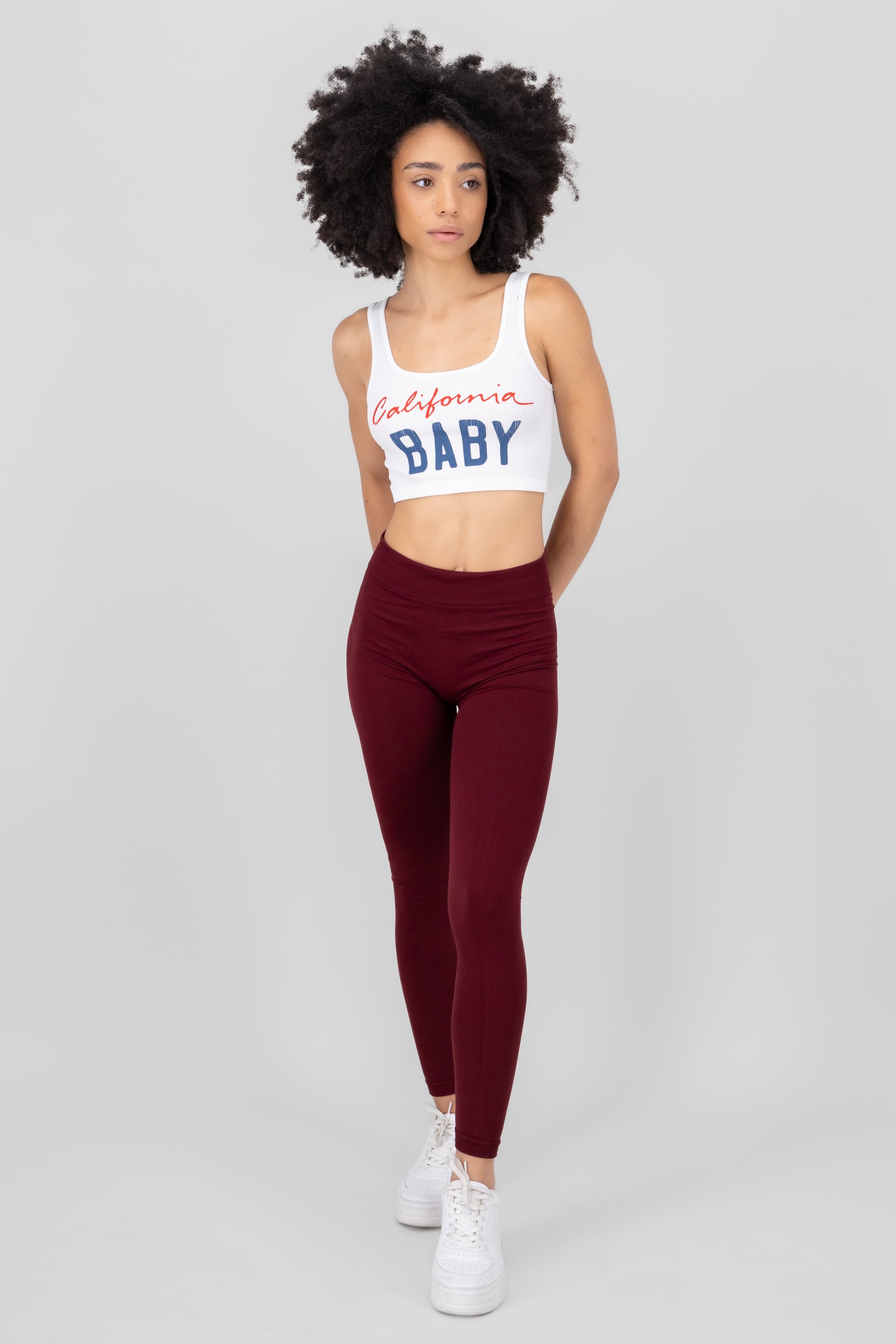 Leggings Seamless Media Waist PLUM