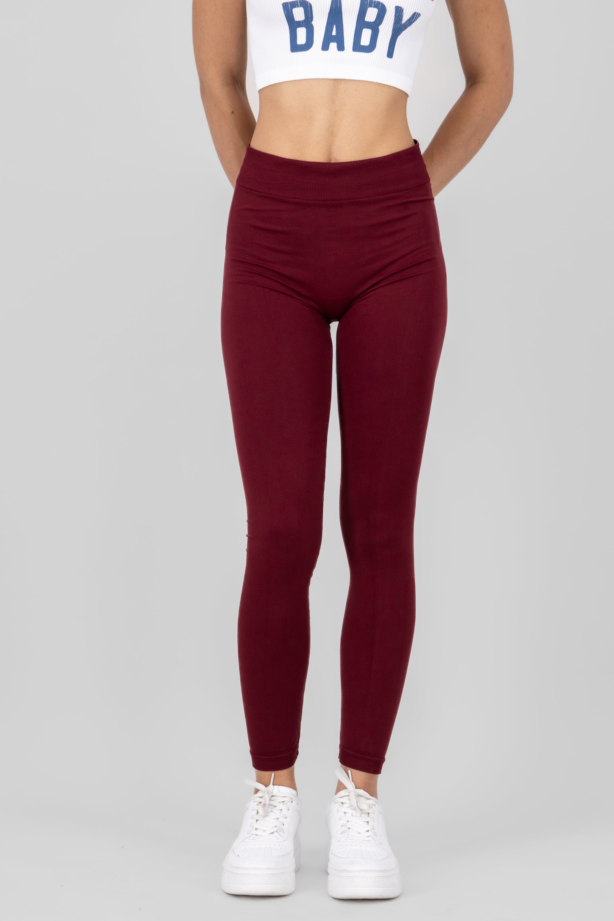 Leggings Seamless Media Waist PLUM