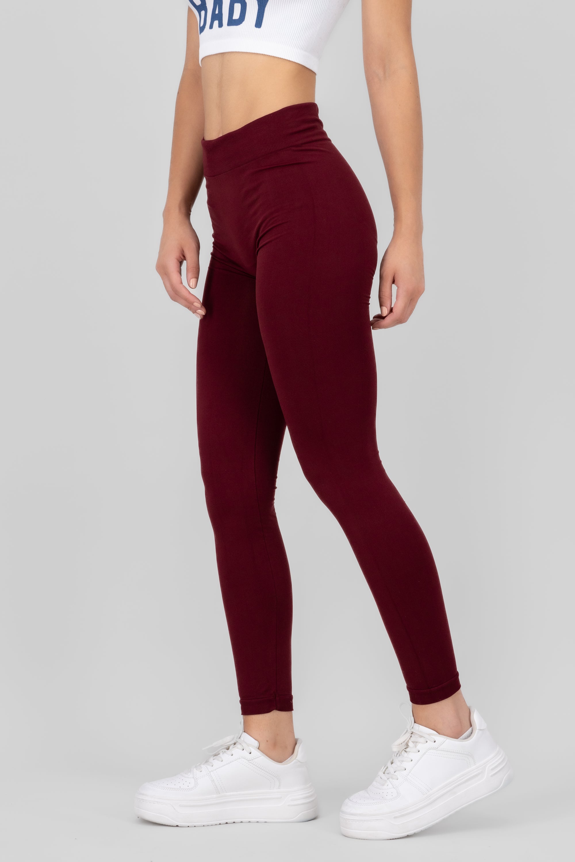 Leggings Seamless Media Waist PLUM
