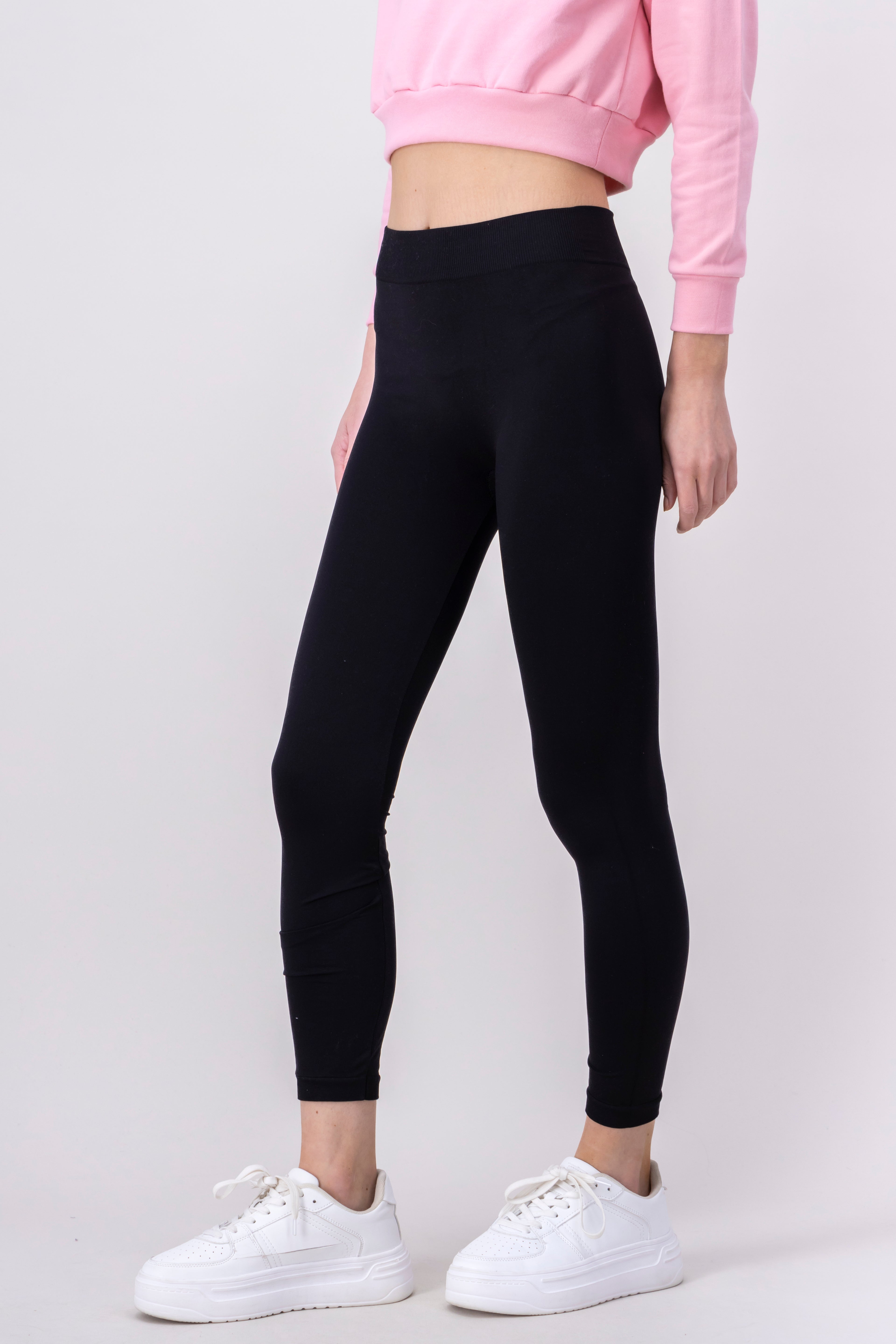 Leggings Seamless Cintura Media NEGRO