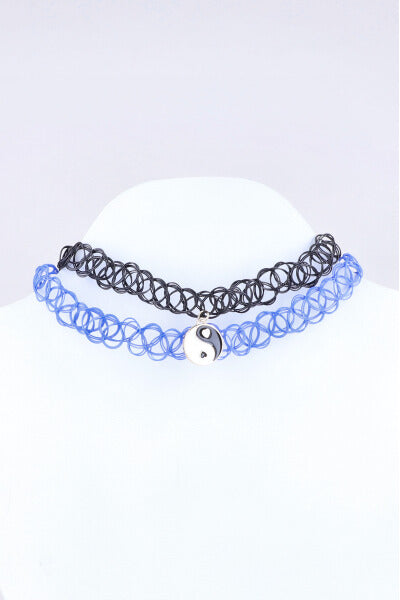 Set 2 Choker Yin Yang AZUL