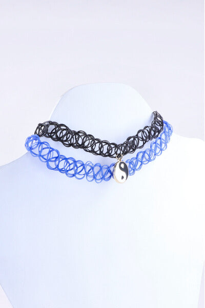 Set 2 Choker Yin Yang AZUL