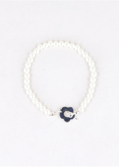 Flower pearl bracelet SILVER