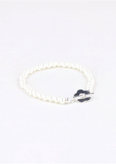 Flower pearl bracelet SILVER