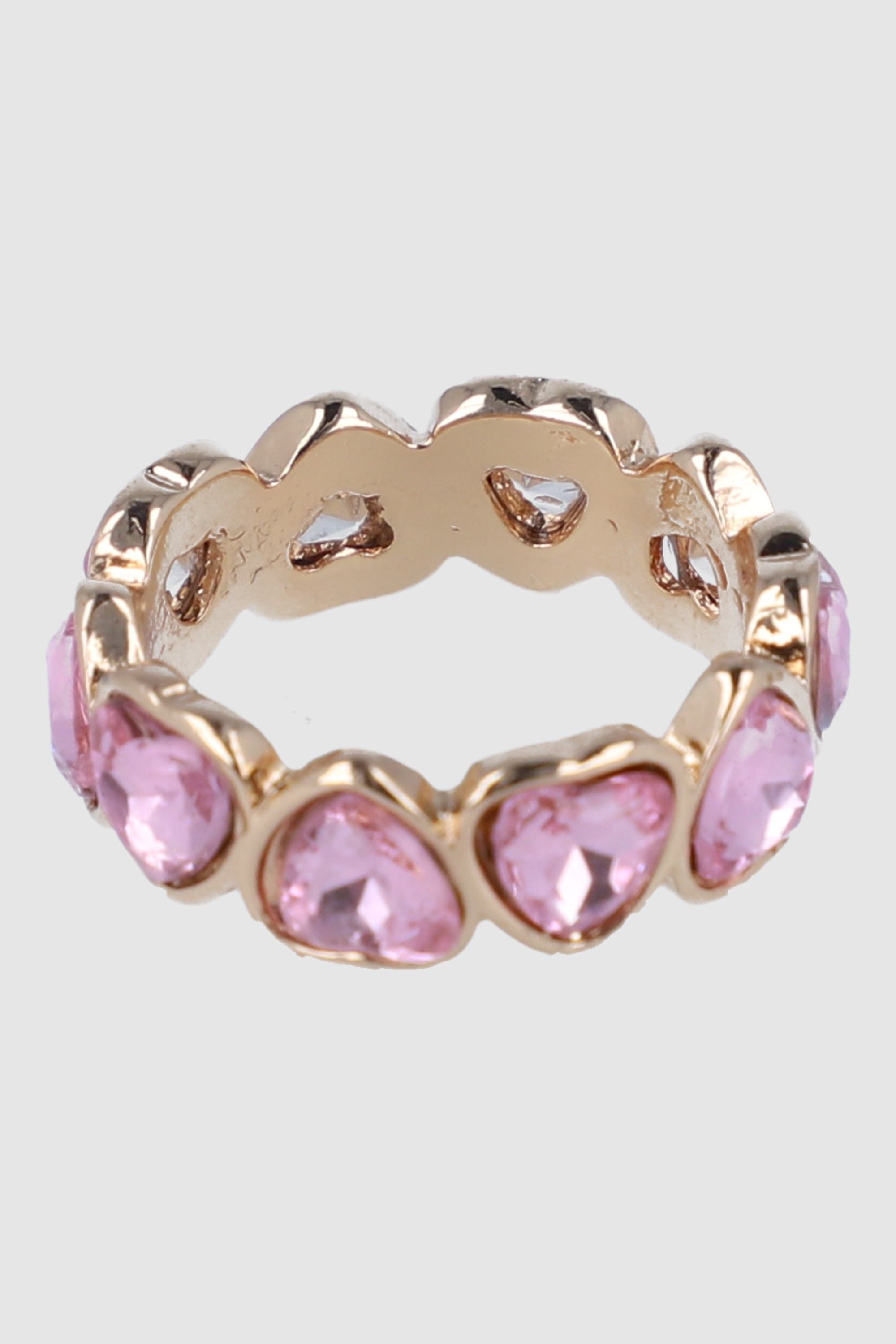 Anillo Metálico Corazones ROSA