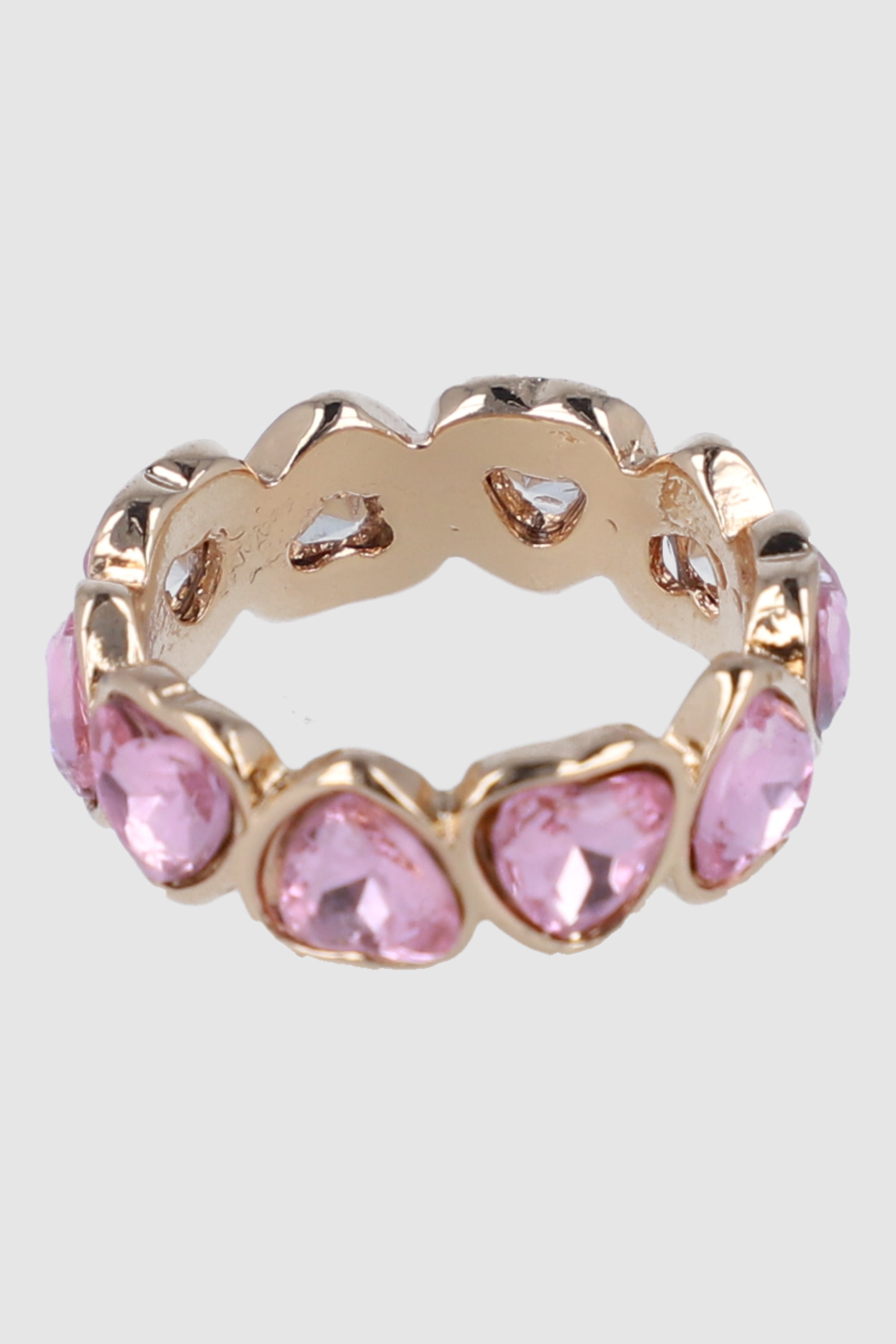 Anillo Metálico Corazones ROSA