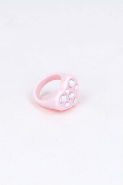 Anillo Corazon Incrustaciones ROSA